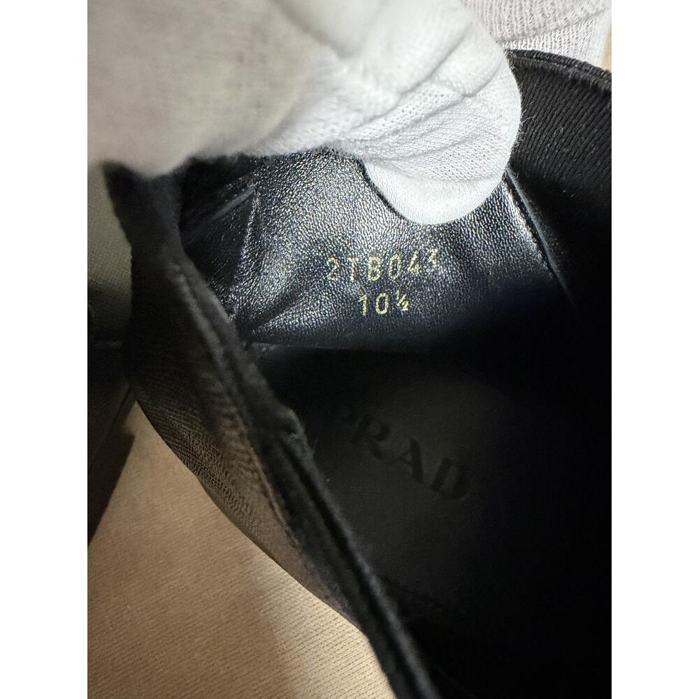 Prada Boots Mens Size 10.5 Black Leather Dress Chelsea Ankle Pull On Italy - Picture 12 of 13